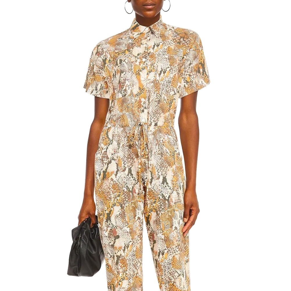 Enza Costa snake print cotton jumpsuit 0 - Picture 14 of 16